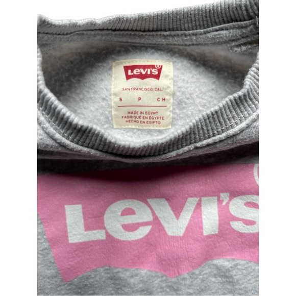 Levi’s girls logo sweater in pink and grey in great condition size S - Picture 3 of 3